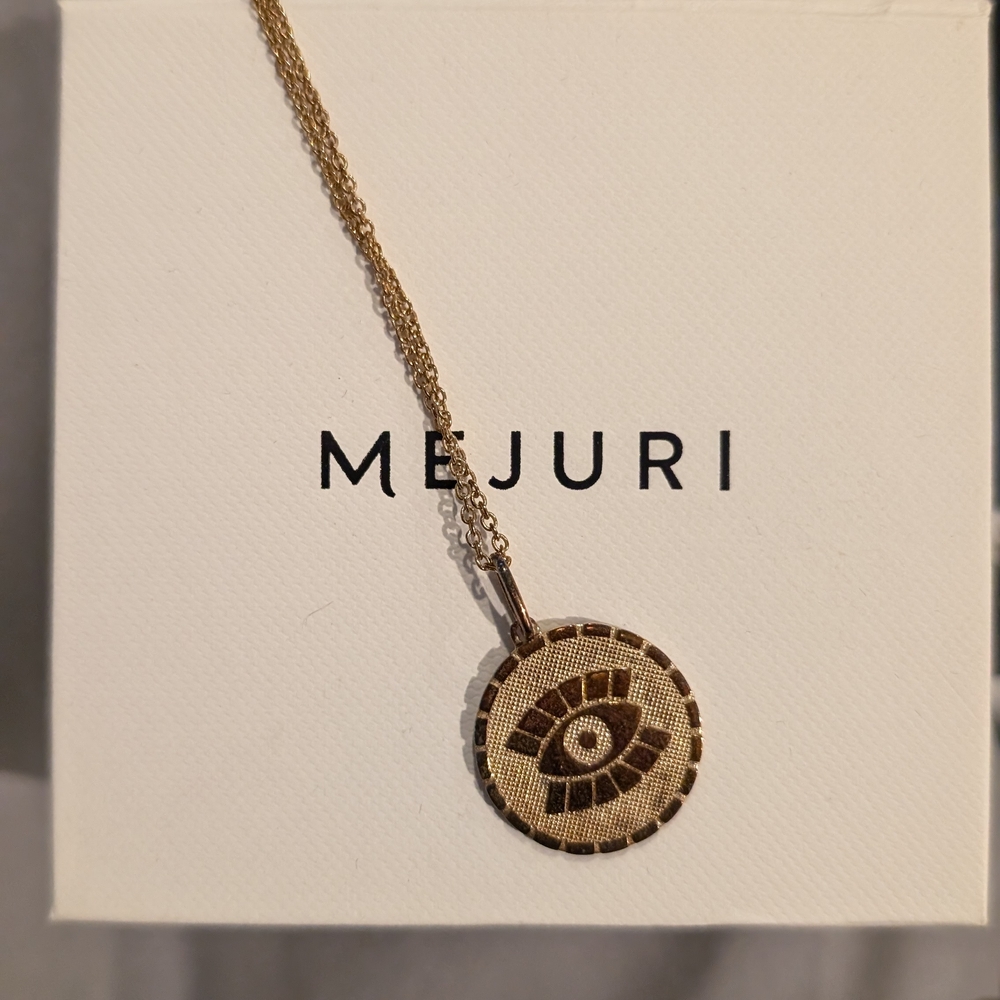 Mejuri Gold Eye Pendant Necklace